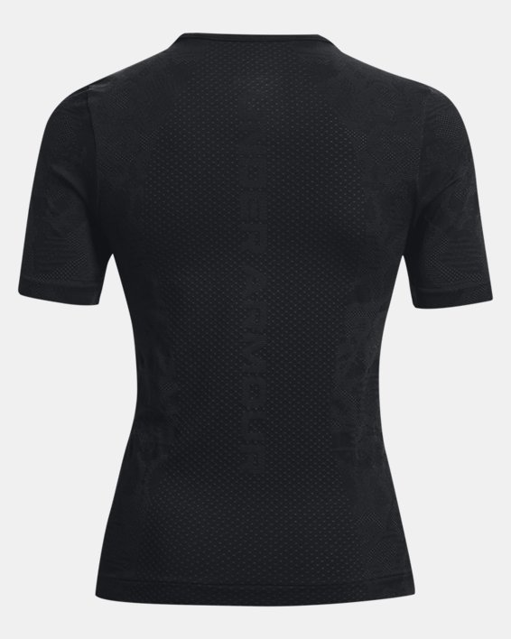 Women's UA RUSH™ HeatGear® Seamless Short Sleeve, Black, pdpMainDesktop image number 5